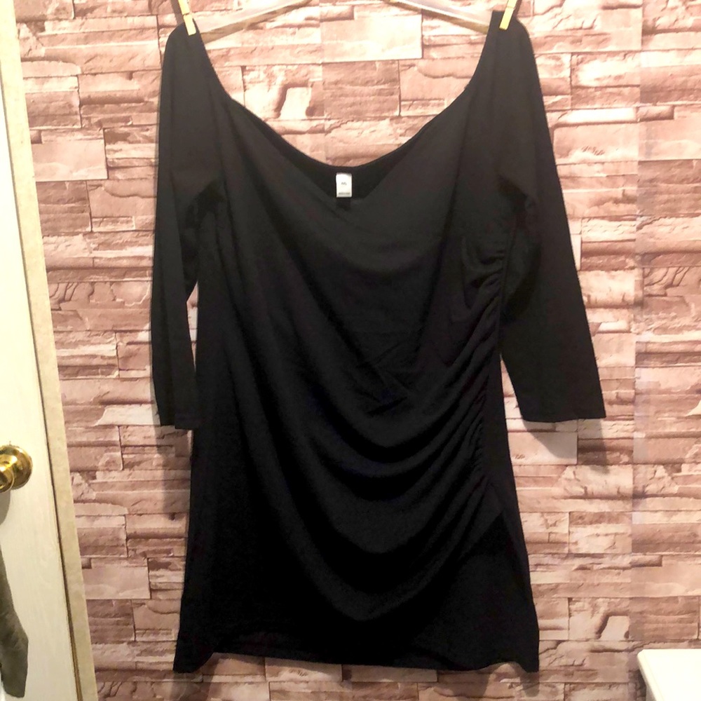 Black dress, size 4x, 3/4 sleeve